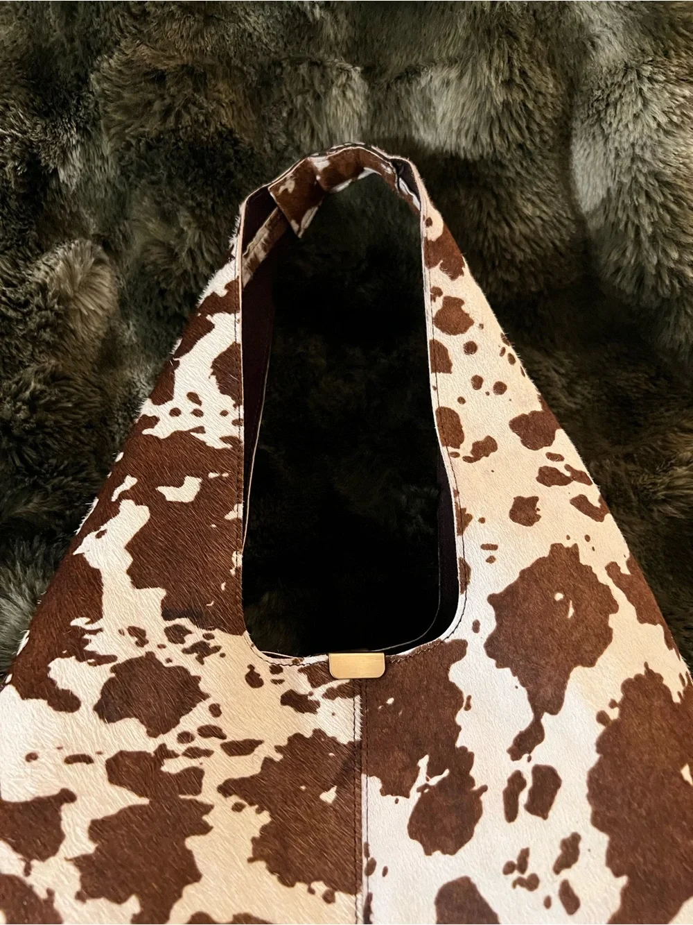 House of Harlow 1960 Cow Print Hobo Shoulder Bag